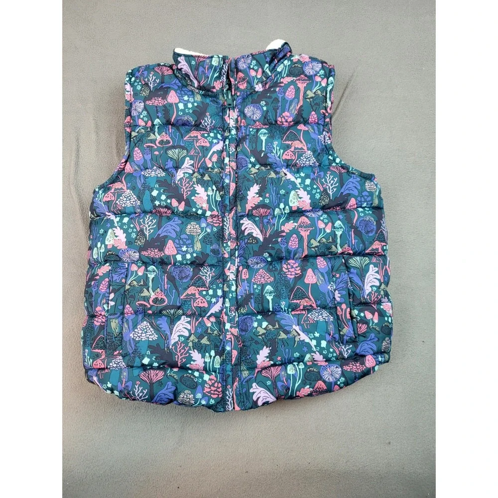 Lot Of 2 Gymboree Jackets‎ Girls 5y To 8y Puffer Vest Lightweight AOP Cute Coats